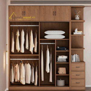 Tủ áo gỗ cánh lùa hiện đại TA102