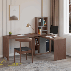 Bàn làm việc kết hợp giá sách BLV104