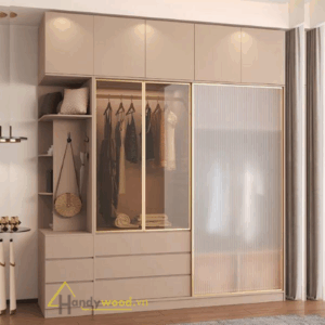 Tủ áo cánh kính kiểu dáng Hàn Quốc TA109